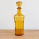 Vintage amber glass carafe with matching stopper – H 27 cm