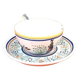 Cup / Saucer for breakfast Faïence Henriot Quimper France