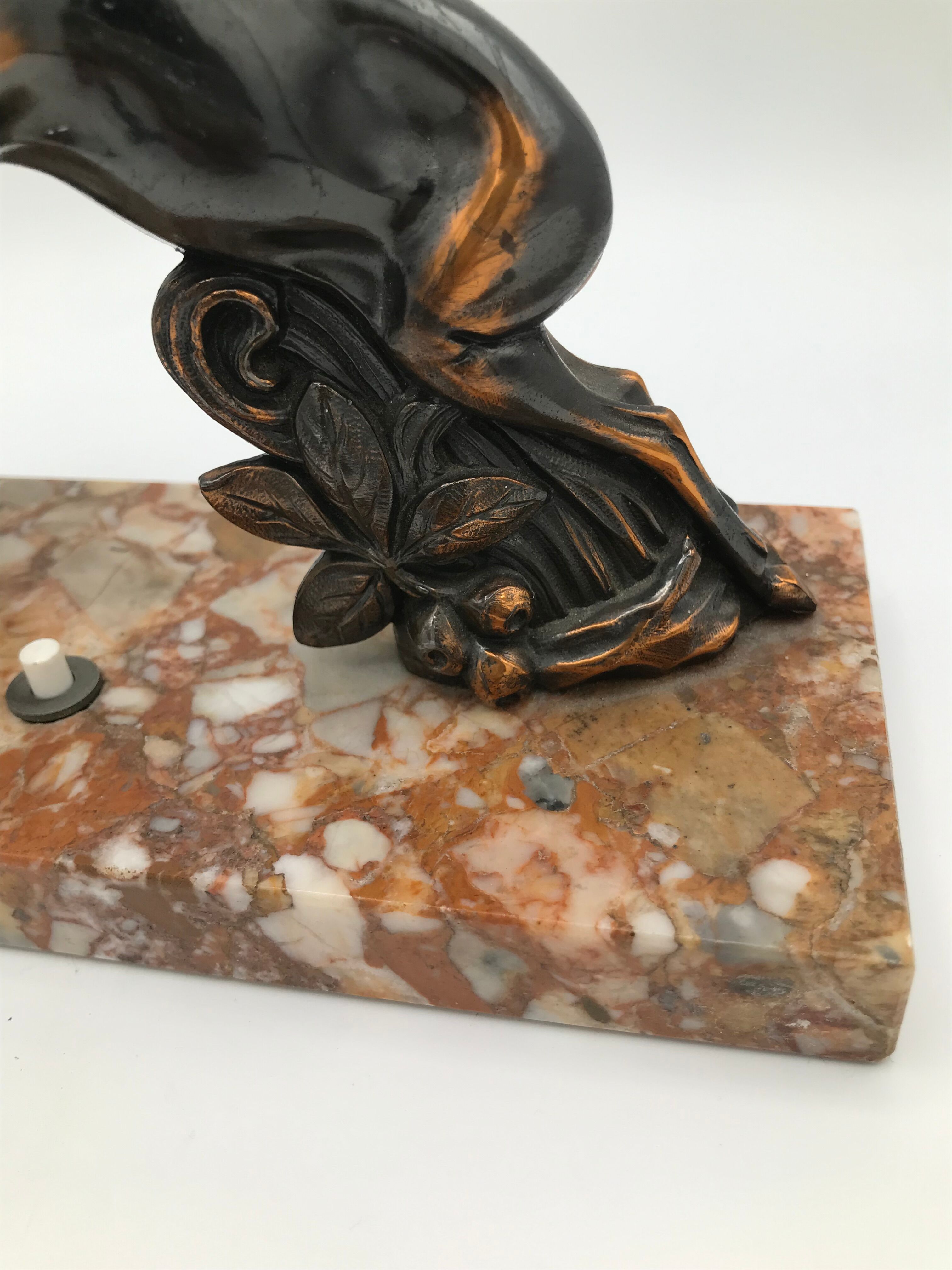 Art deco doe nightlight lamp