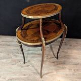 Louis XV style tea table – Marquetry and gilded bronze