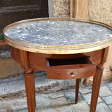 Side table Bouillotte Louis XVI black marble