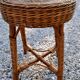 Tabouret rotin vintage