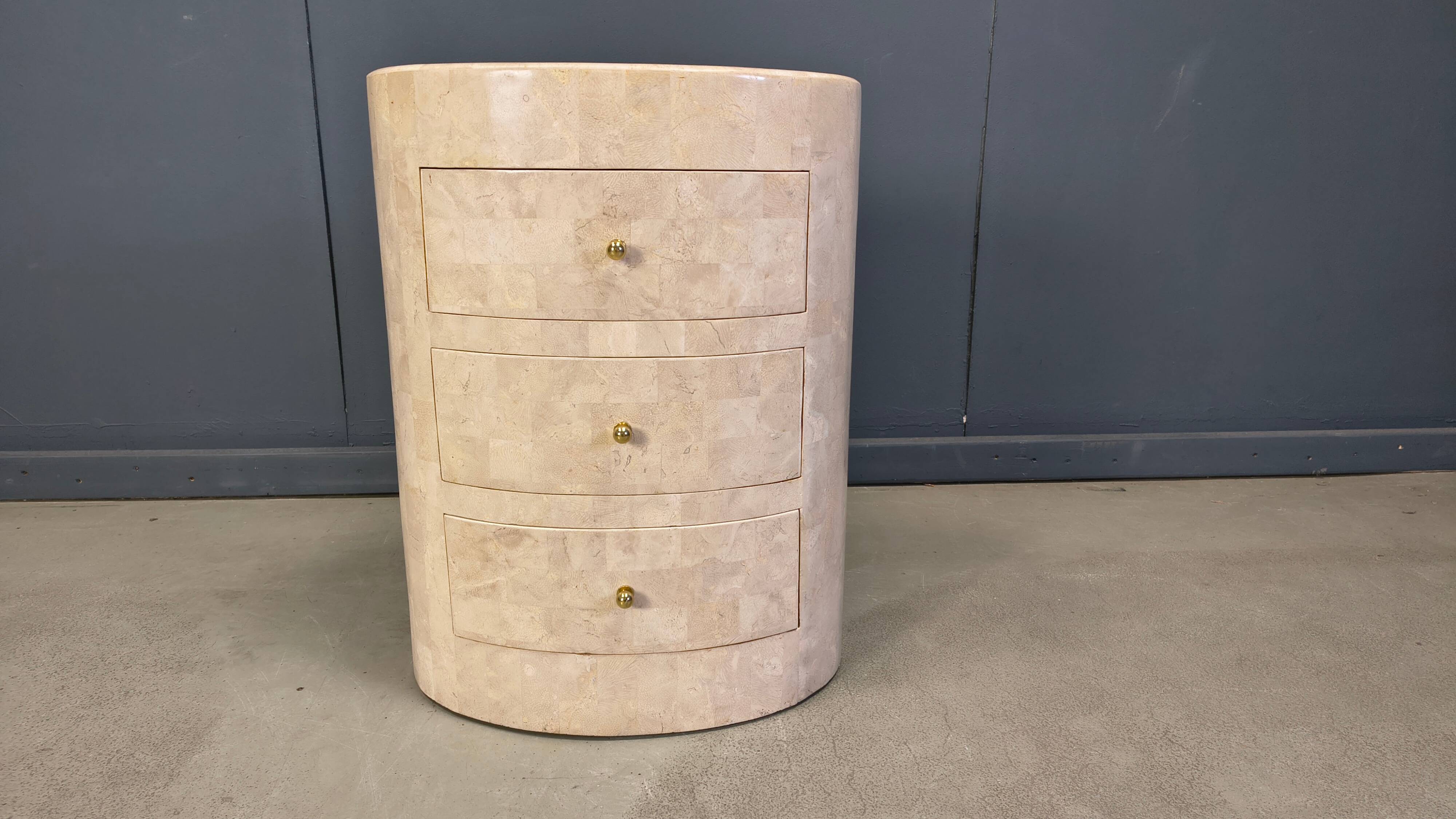 Tessellated stone chest of drawers by Maitland Smith, 1980s