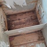 Grande malle en bois bombée