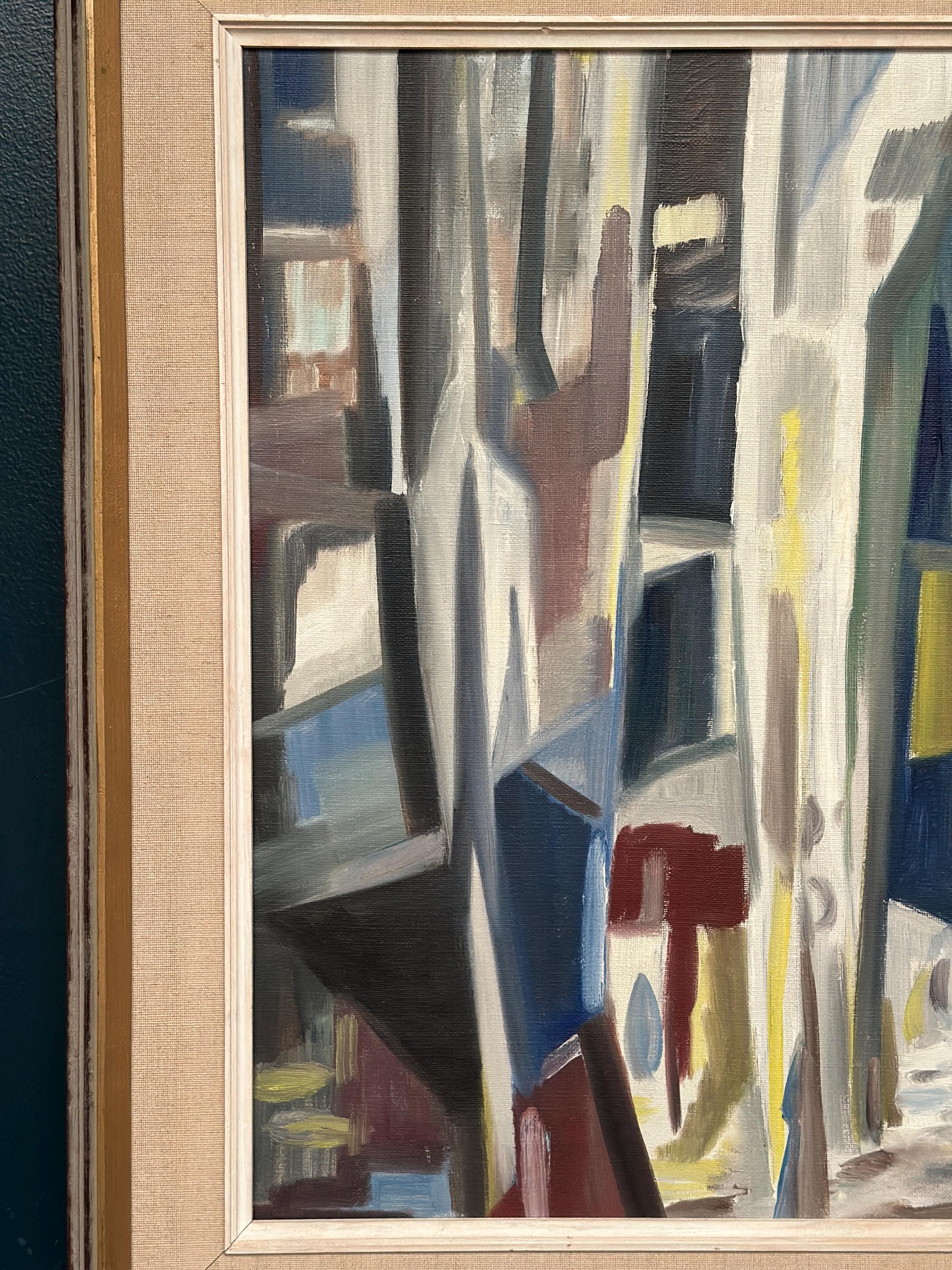 Huile sur toile suédoise – “Allée abstraite” par Kurt Persson