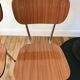 Trio of brown formica chairs 70s
