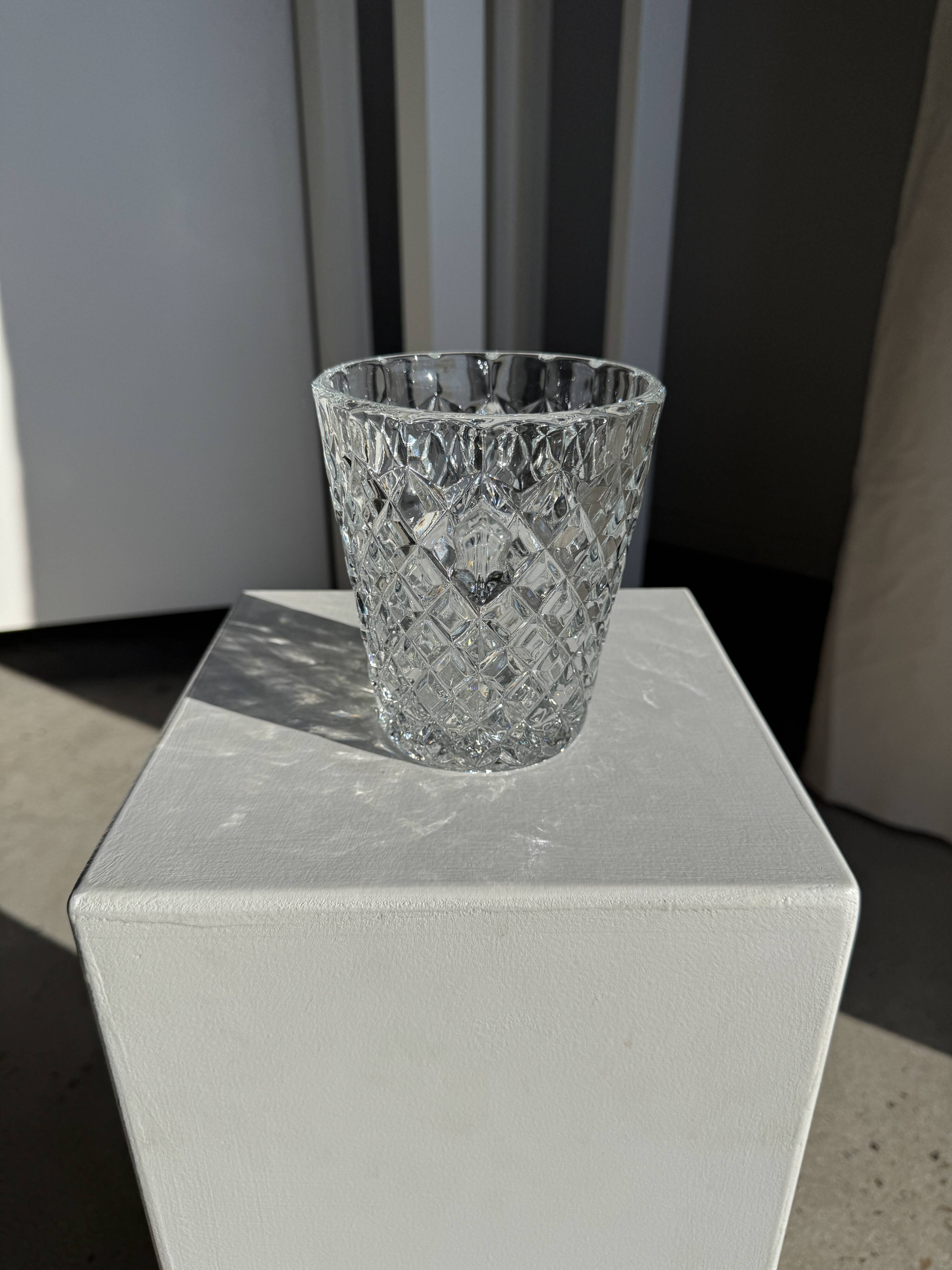 Classic vintage glass ice bucket H14 D12