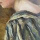 Tableau début XXème "Profil de jeune fille"