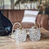 Vintage cut glass portable lamp