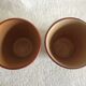Enamelled terracotta flower pots