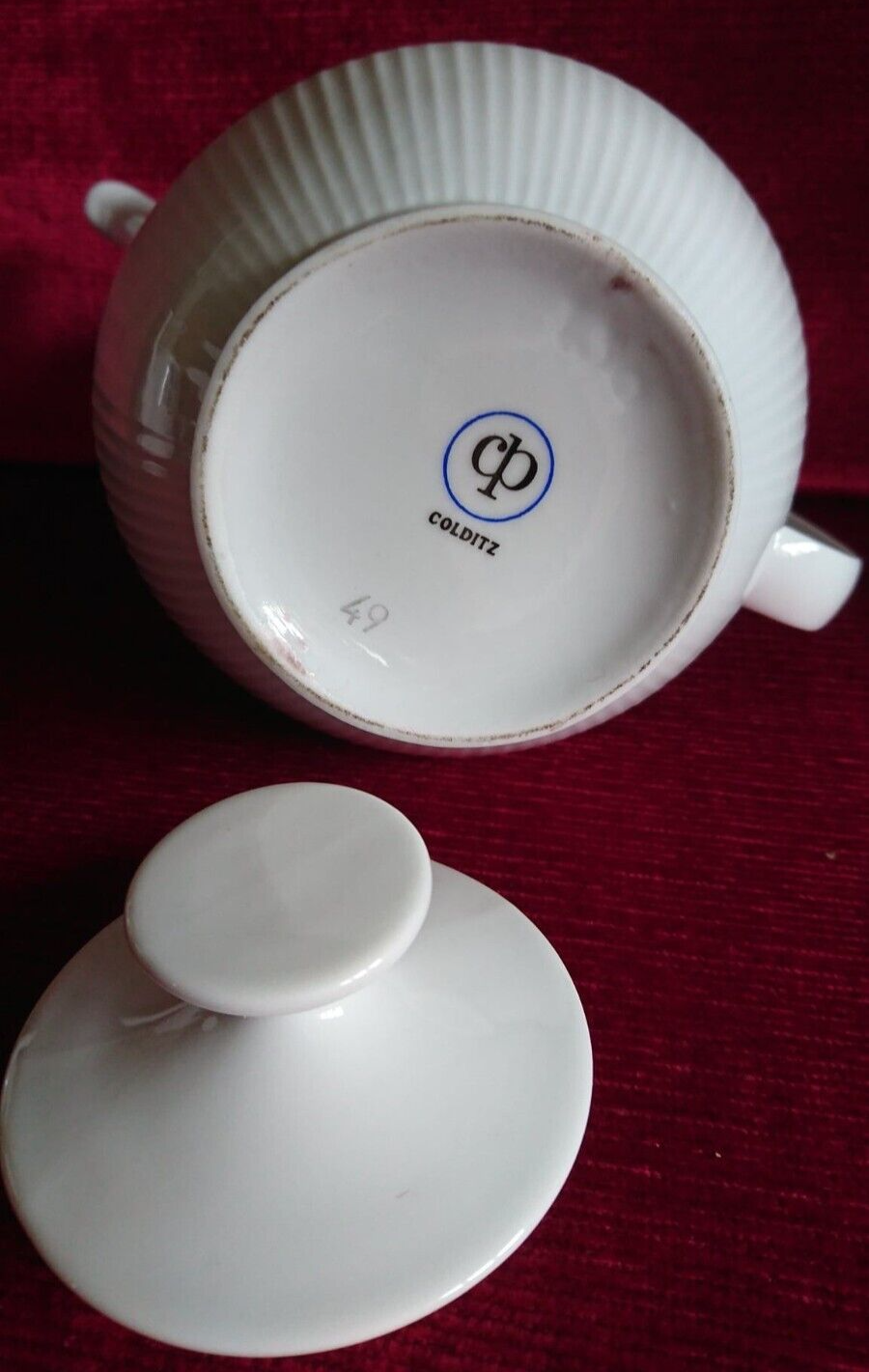 Cafetière en porcelaine de colditz germany décor fleurs vintage