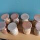 8 Puisaye stoneware stemmed glasses cups