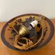 Art Nouveau 1-light basin pendant light signed by Vianne in glass paste
