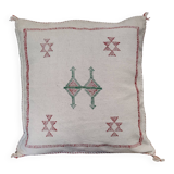 Coussin berbère Sabra Blanc Motifs berbères