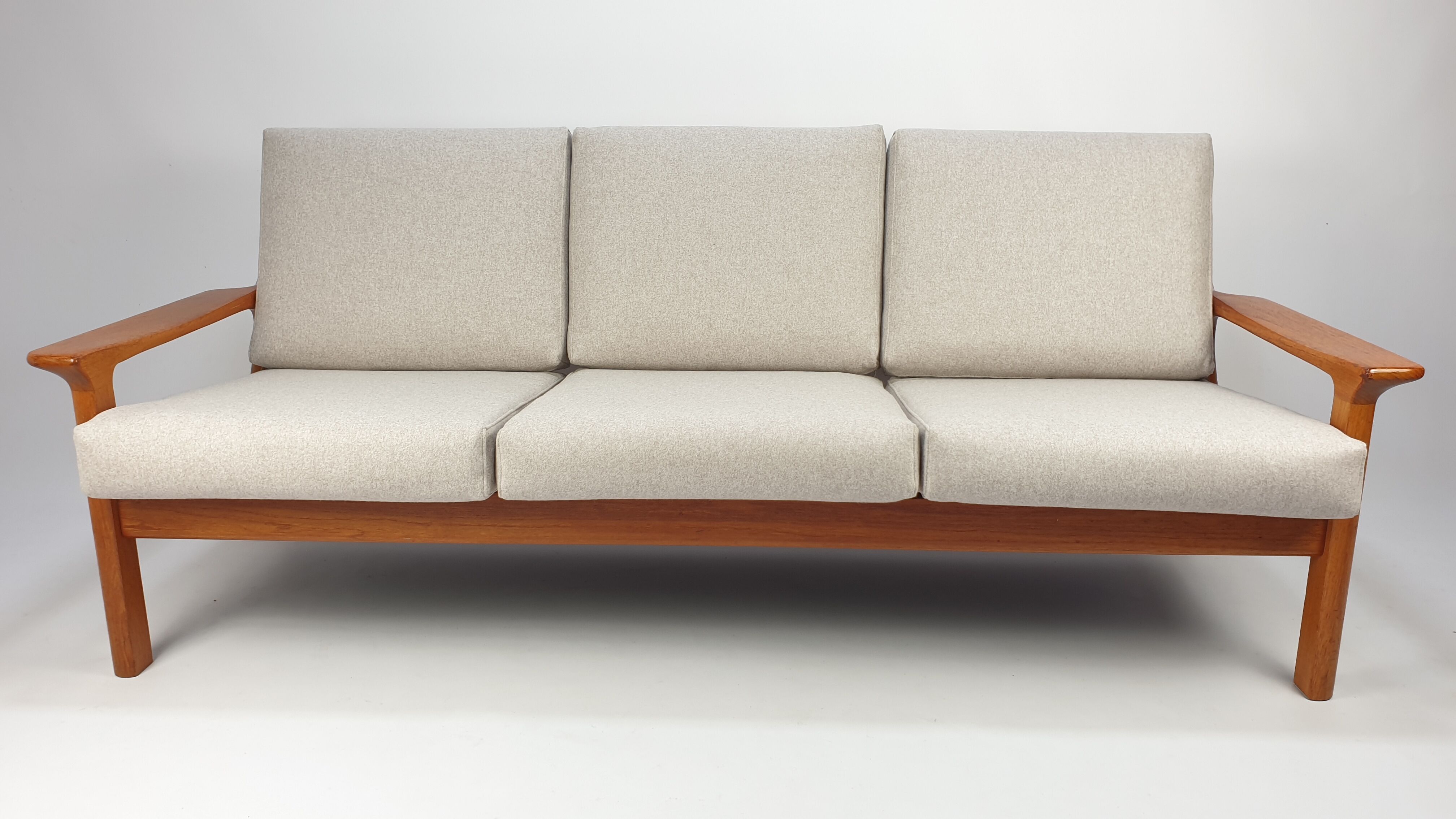 Teak 3-Seater Sofa by Juul Kristensen for Glostrup, 1970s