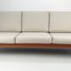 Three-seater teak sofa by Juul Kristensen for Glostrup, 1970s.