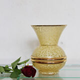 Small Vase art deco yellow and white, 1930 s