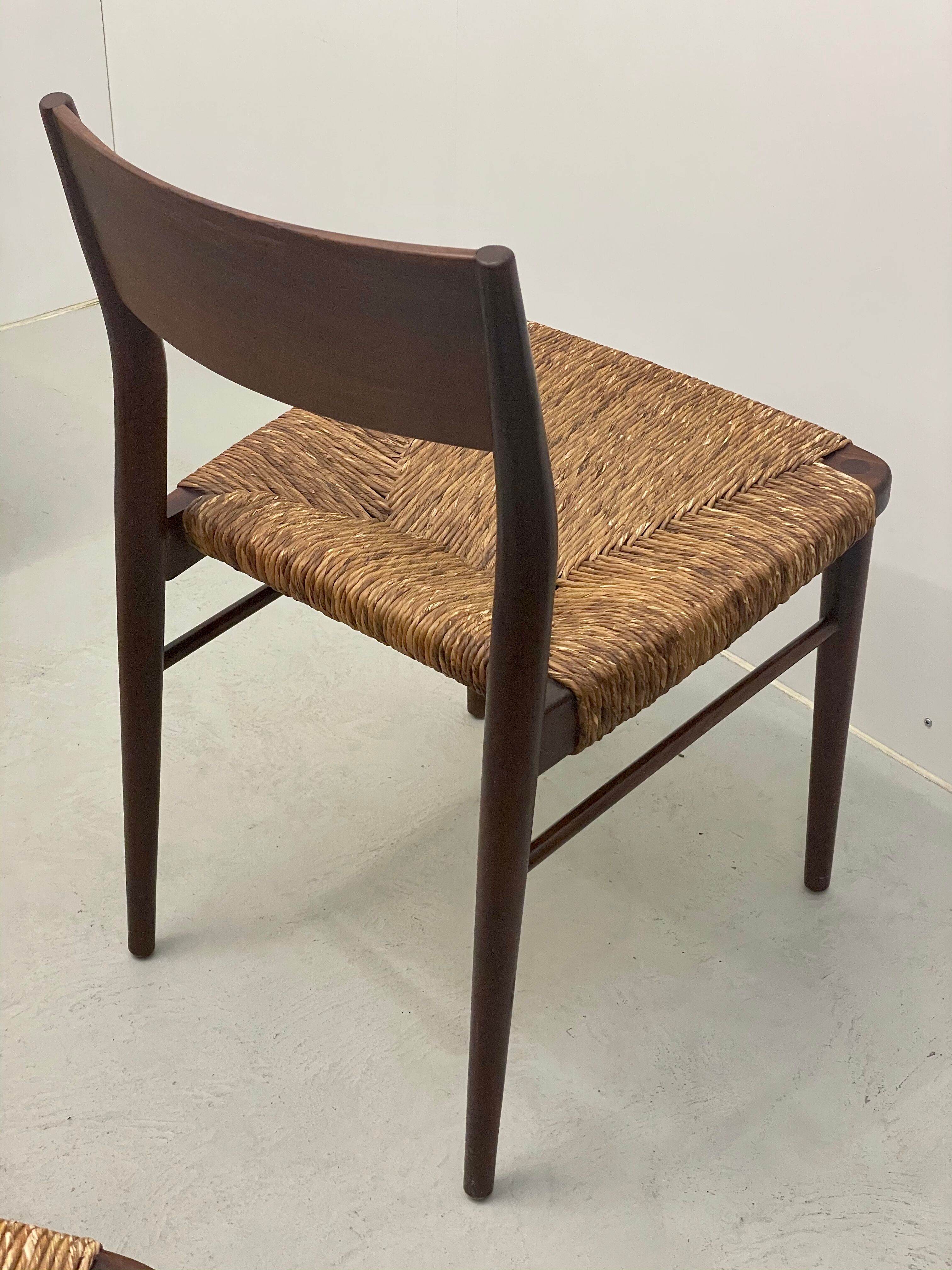 4x MidCentury Papercord Chairs by Hartmut Lohmeyer for Wilkhahn