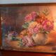Nature painting with bouquet of flowers