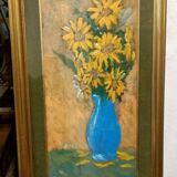 Oil on faesite, vase of flowers GEROLAMO BOLLI (Pisa 1933-2009)