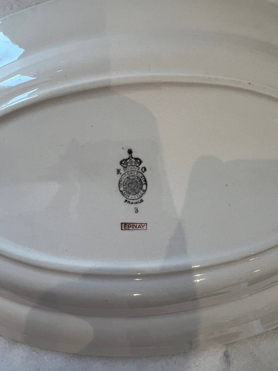 Presentation dish - Epinay Half-Porcelain Lunéville