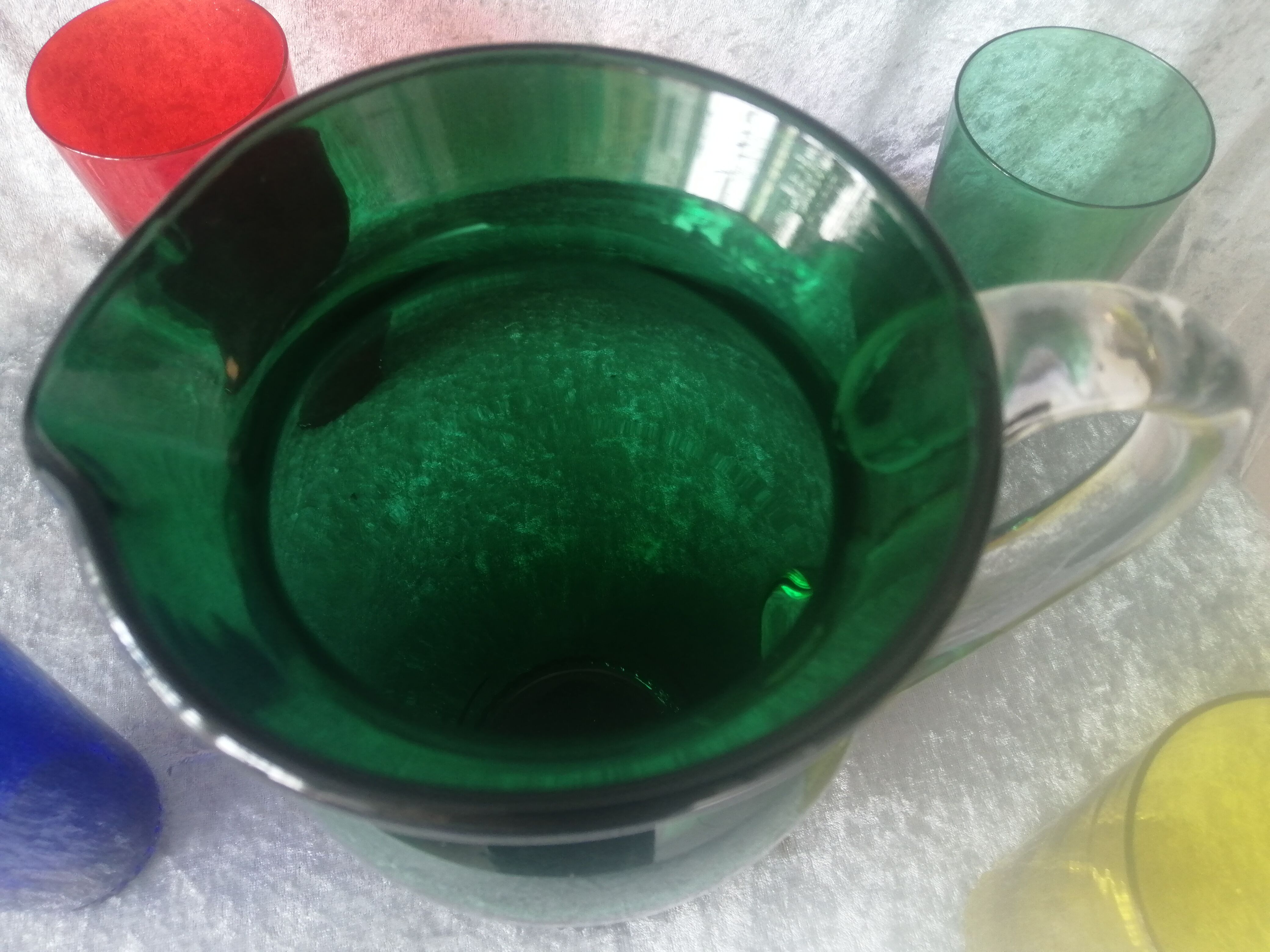 Service in orangeade signed nason moretti murano 50s, 5 pieces