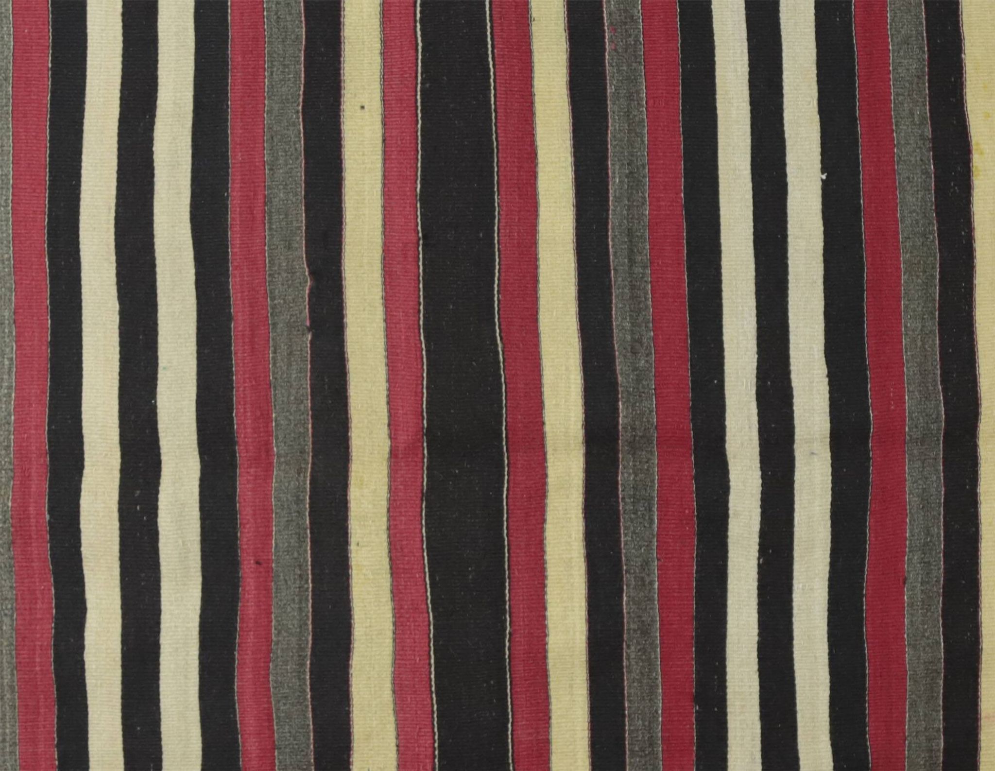 Grand Kilim Oushak Vintage Striped Red and Beige 328 x 190 cm