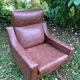 Fauteuil Skaï vintage