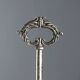Antique Florentine lamp in silver with floral decoration, Italy, 20th century