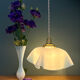 Vintage blue opaline pendant light