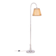 Restored Czech Bauhaus Floor Lamp, Nickel-Plated Steel, Parchment Shade, 1920s