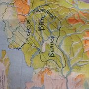 School map n ° 101 France relief and structure bookstore Armand Colin collection Henri Varon