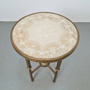 Table d'appoint ronde en cuivre Art Déco par P. Cool, 1933