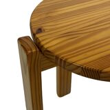 Mid century pinewood stool, minimalistic design 1960s