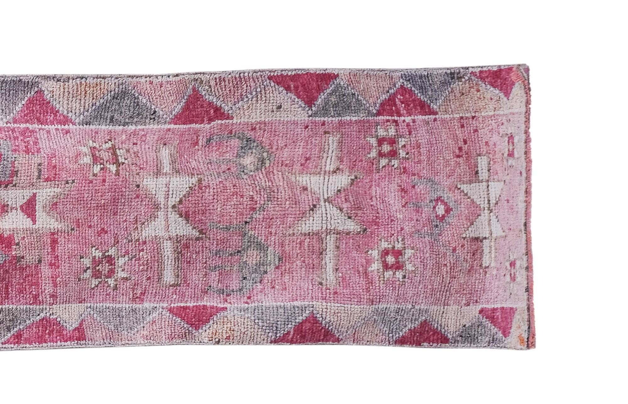 Vintage Turkish hallway rug 82x311 cm