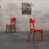 Pair of chairs TON (Thonet) red