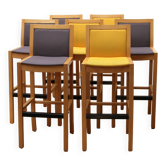 Set of 7 Segis designer stools
