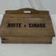 Boite à cirage en bois , vintage