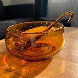 Vintage sangria, glass punch cut Biot, 1970s