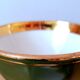 Lot de 6 tasses bistrot apilco vert et or 50s