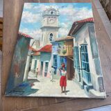 Canvas oil landscape alley 60x80cm