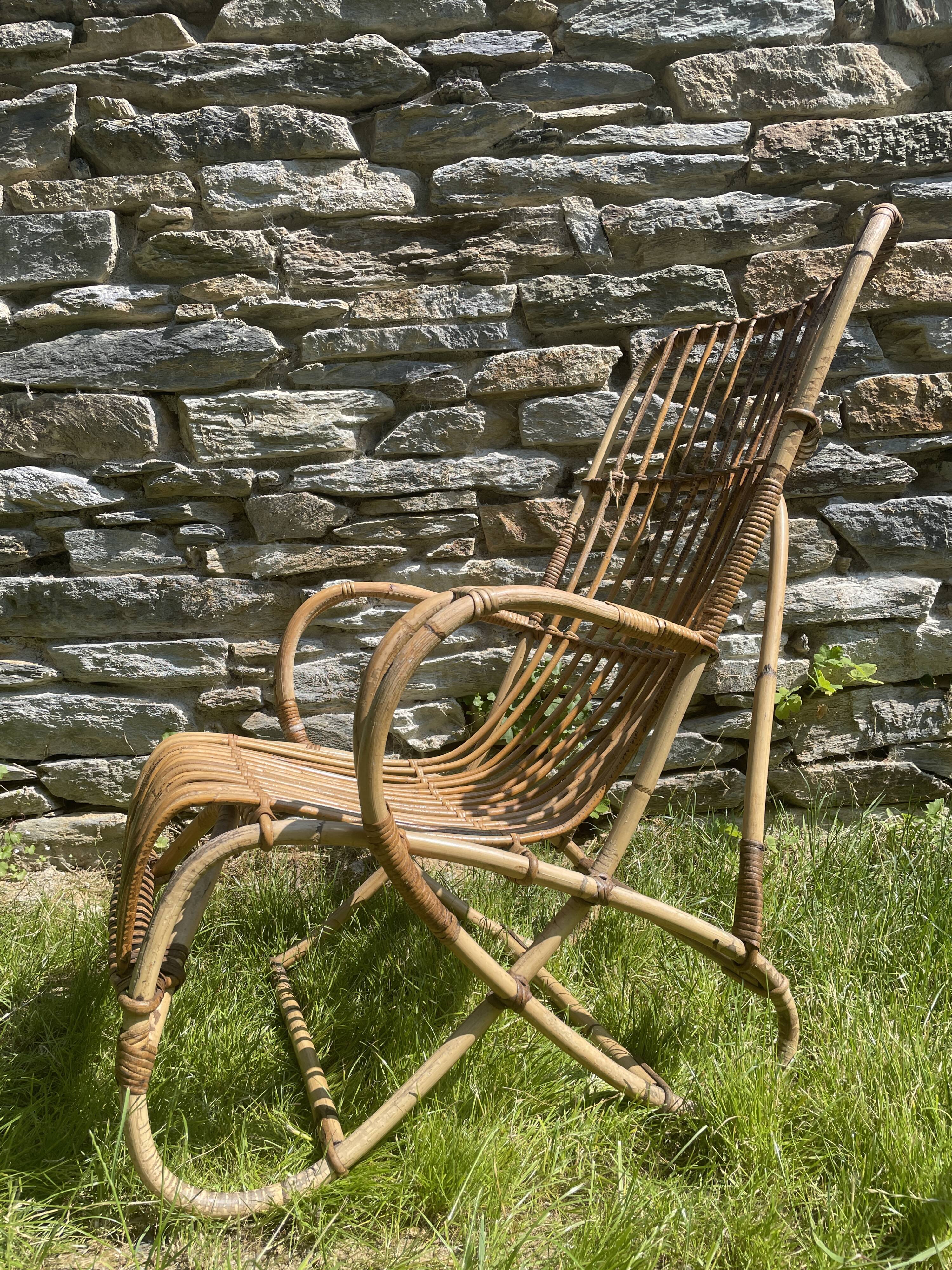 Adult rattan armchair