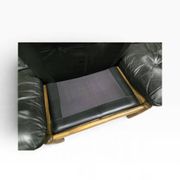 Vintage black leather armchair/sofa/living room by Eric Merthen