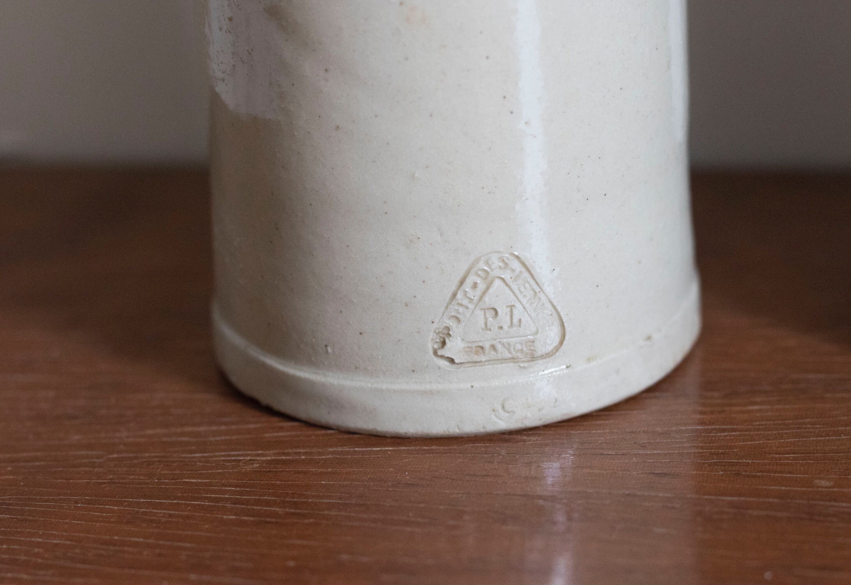 Enamelled stoneware bottle pont des vernes