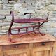 Antique curved wooden wall coat rack