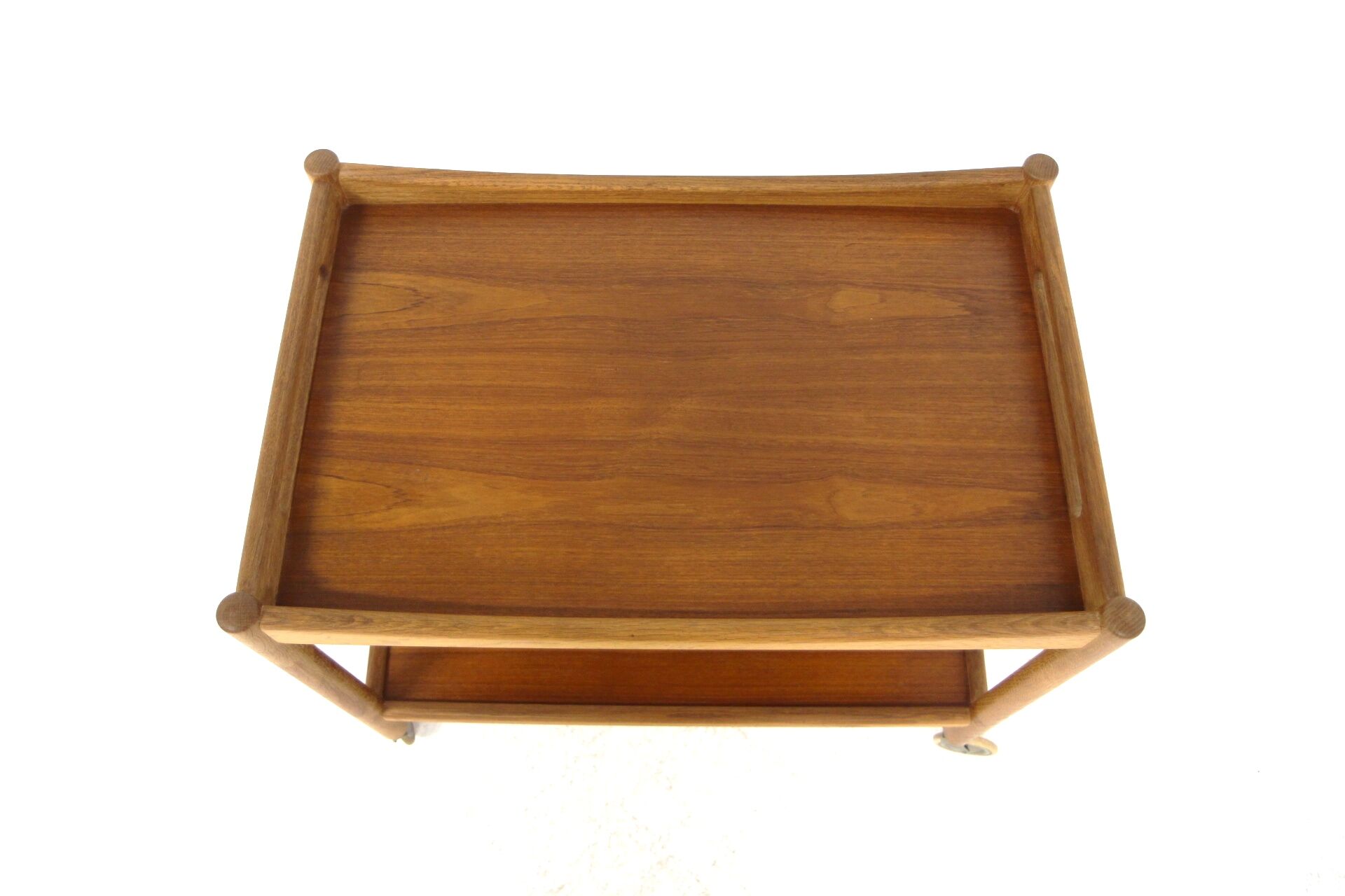 Scandinavian teak service trolley, Hans J Wegner, Andreas Tuck, Denmark, 1950