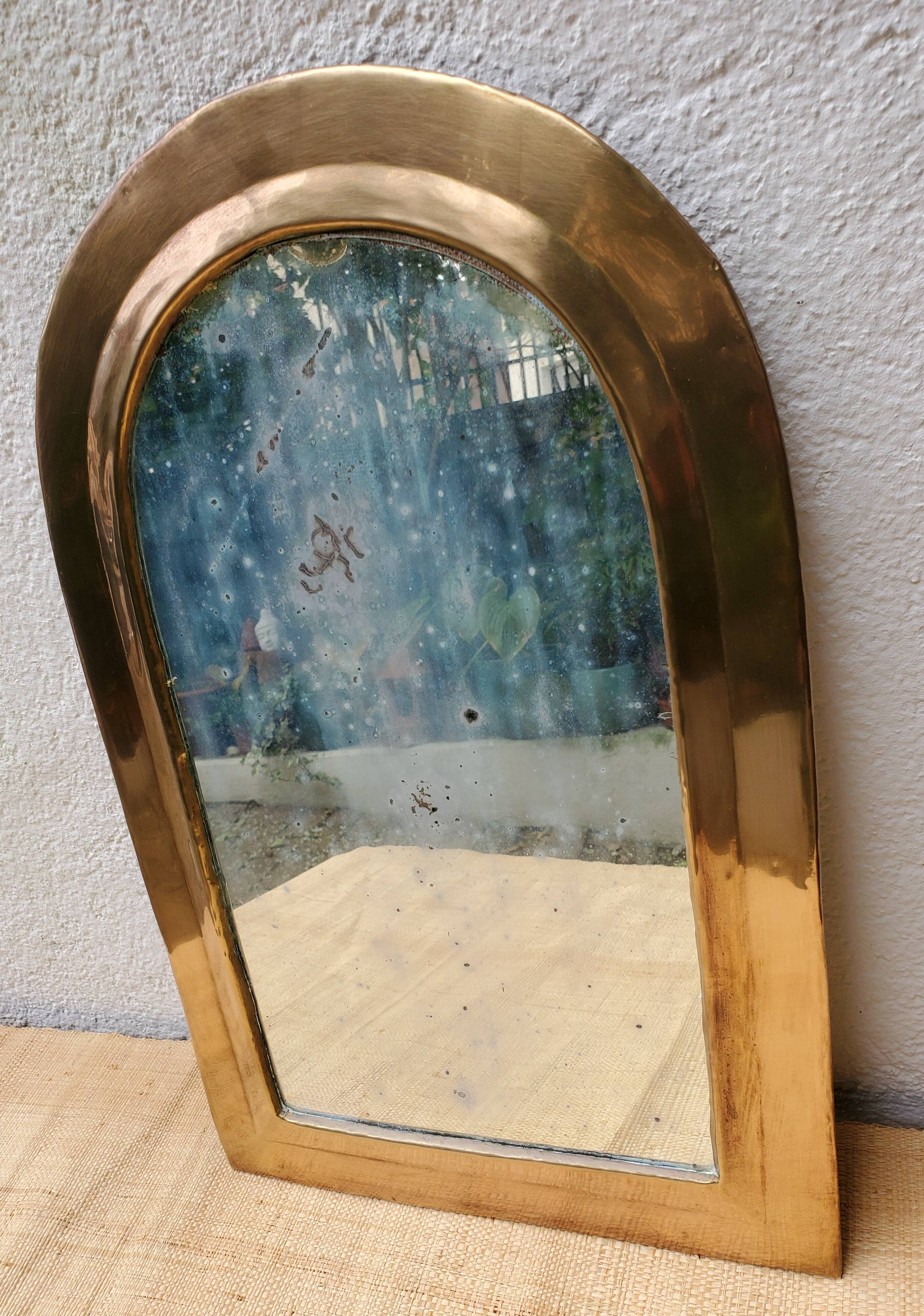 Brass mirror 45x29cm