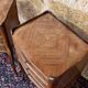 Pair of old Louis XV style bedside tables, in walnut veneer