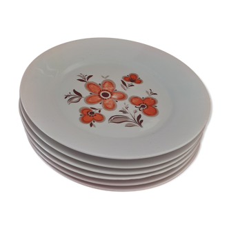 9 assiettes creuses des annèes 70.porcelaine bavaria, schumann. arzberg.