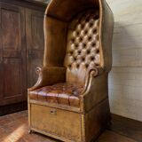 A Rare & Exceptional Deep-Buttoned Chesterfield Porter’s Chair Circa 1920’s